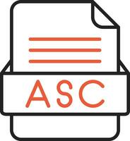 ASC File Format Vector Icon