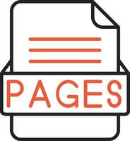 PAGES File Format Vector Icon