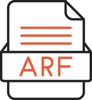 ARF File Format Vector Icon