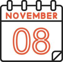 8 November Vector Icon