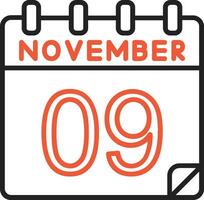 9 November Vector Icon