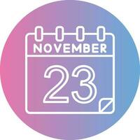 23 November Vector Icon