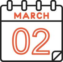 2 March Vector Icon