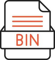 BIN File Format Vector Icon