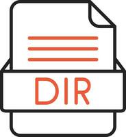 DIR File Format Vector Icon