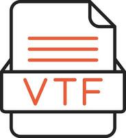 VTF File Format Vector Icon