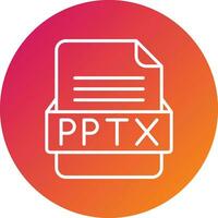 PPTX File Format Vector Icon