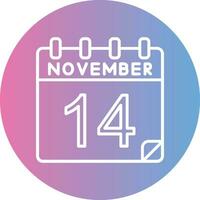 14 noviembre vector icono