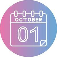 1 October Vector Icon