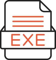 EXE File Format Vector Icon