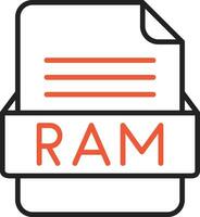 RAM File Format Vector Icon