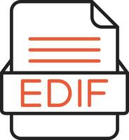 EDIF File Format Vector Icon