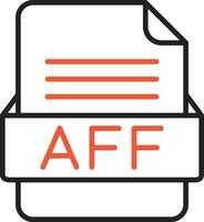 aff archivo formato vector icono