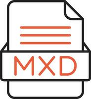 MXD File Format Vector Icon
