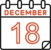 18 December Vector Icon