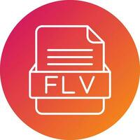 flv archivo formato vector icono