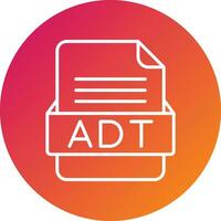 adt archivo formato vector icono