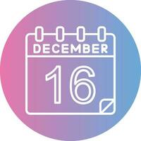 16 December Vector Icon