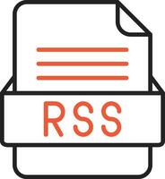 RSS File Format Vector Icon
