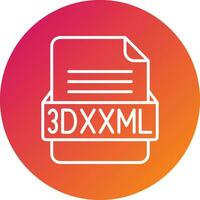 3DXXML File Format Vector Icon