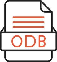 ODB File Format Vector Icon