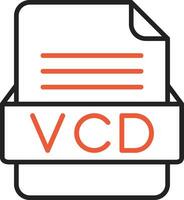 VCD File Format Vector Icon