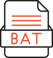 BAT File Format Vector Icon
