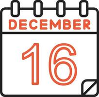 16 December Vector Icon