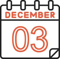 3 December Vector Icon