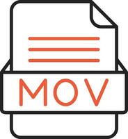 MOV File Format Vector Icon