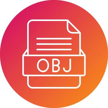 obj archivo formato vector icono