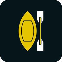 Canoe Vector Icon Design