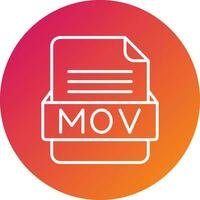 MOV File Format Vector Icon