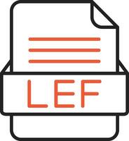 LEF File Format Vector Icon