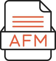 AFM File Format Vector Icon