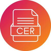 CER File Format Vector Icon