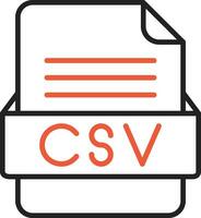 CSV File Format Vector Icon