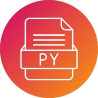 PY File Format Vector Icon