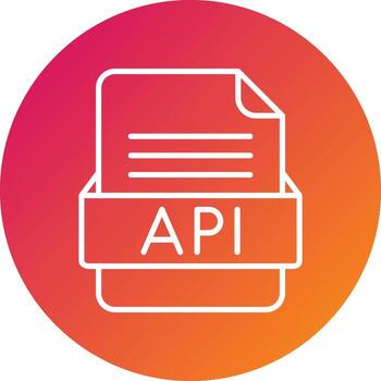 API File Format Vector Icon