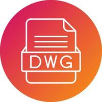DWG File Format Vector Icon