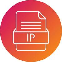 IP File Format Vector Icon