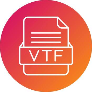 VTF archivo formato vector icono