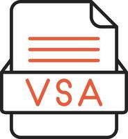 VSA File Format Vector Icon