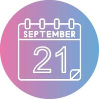 21 September Vector Icon