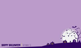 Happy Halloween background with copy space area vector