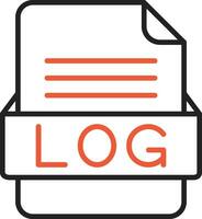 LOG File Format Vector Icon