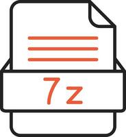 7z File Format Vector Icon