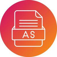 AS File Format Vector Icon