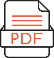 PDF File Format Vector Icon