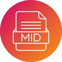 MID File Format Vector Icon